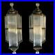 1 Pièce Vintage Art Deco Applique Murale Verre & Laiton Skycraper #29