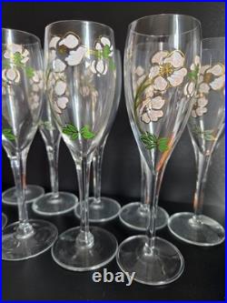 10 FLUTES VERRE A CHAMPAGNE PERRIER JOUET BELLE EPOQUE art déco