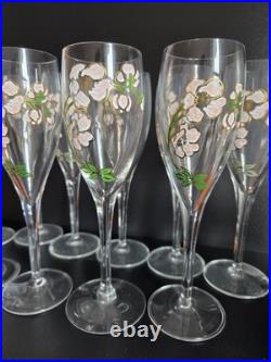 10 FLUTES VERRE A CHAMPAGNE PERRIER JOUET BELLE EPOQUE art déco