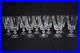 10 anciens verres à vin blanc en cristal taillé, Art Déco, h. 12 cm