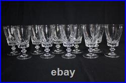 10 anciens verres à vin blanc en cristal taillé, Art Déco, h. 12 cm