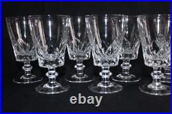 10 anciens verres à vin blanc en cristal taillé, Art Déco, h. 12 cm