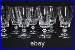 10 anciens verres à vin blanc en cristal taillé, Art Déco, h. 12 cm