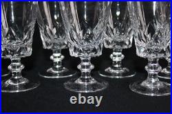 10 anciens verres à vin blanc en cristal taillé, Art Déco, h. 12 cm