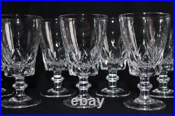 10 anciens verres à vin blanc en cristal taillé, Art Déco, h. 12 cm