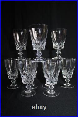 10 anciens verres à vin blanc en cristal taillé, Art Déco, h. 12 cm