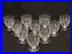 10 anciens verres à vin porto en cristal gravé ciselé art déco