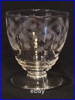 10 anciens verres à vin porto en cristal gravé ciselé art déco