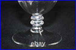 10 verres à eau en cristal gravé à l'aiguille Art Déco, décor chardon, h. 11.5cm