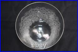 10 verres à eau en cristal gravé à l'aiguille Art Déco, décor chardon, h. 11.5cm