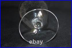 10 verres à eau en cristal gravé à l'aiguille Art Déco, décor chardon, h. 11.5cm