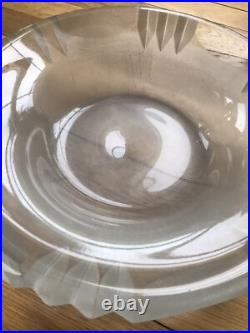 1925 Signée Jean Luce Rare Grande Coupe Verre Gravé Sablé Art Deco