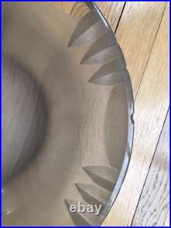 1925 Signée Jean Luce Rare Grande Coupe Verre Gravé Sablé Art Deco