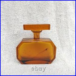 1930s Vintage Art Déco Ambre Verre Flacon de Parfum Décoratifs Collection G995