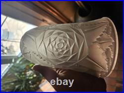 2 Grandes Tulipes Epoque Art Deco En Verre Moulé Dieupart Goro Simonet