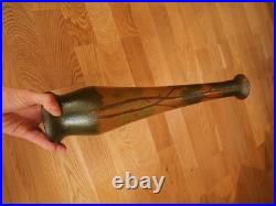 2 grand vase en verre peint émaillé Legras foret arbre automne art déco