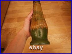 2 grand vase en verre peint émaillé Legras foret arbre automne art déco