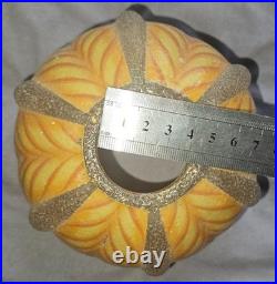 3 Tulipes abat-jour diffuseur Verre peint émaillé pour lustre ou lampe art déco