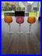 3 VERRE A VIN DU RHIN ROEMER DE COULEUR Saint Louis Baccarat Art Deco