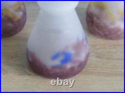 3 tulipes en pate de verre CROISMARE MULLER ART DECO