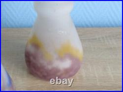 3 tulipes en pate de verre CROISMARE MULLER ART DECO