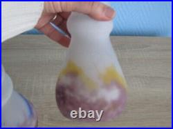 3 tulipes en pate de verre CROISMARE MULLER ART DECO