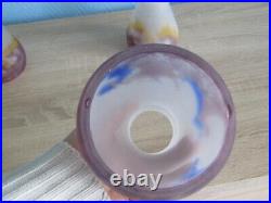 3 tulipes en pate de verre CROISMARE MULLER ART DECO