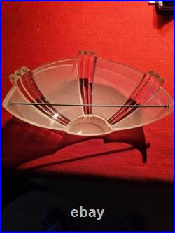 3 vasques demi-lune Art Déco (1930) Verre moulé-pressé Style Ezan / Petitot