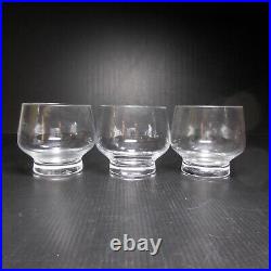 3 verres ballon alcool eau transparent vintage art déco bar table France N7883