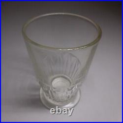 3 verres vintage art déco table eau France design XXe blanc transparent N8330