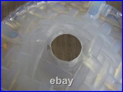 4 Anciennes Tuilipes Verre Opalescent Decor Tresser Art Deco Style Ezan