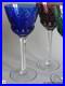 4 Anciens Verres A Vin De Couleur Roemer Cristal Art Deco