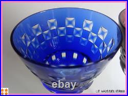 4 Anciens Verres A Vin De Couleur Roemer Cristal Art Deco