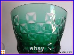 4 Anciens Verres A Vin De Couleur Roemer Cristal Art Deco