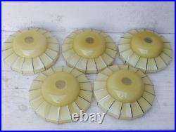 5 tulipes en opaline art déco