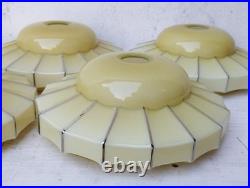 5 tulipes en opaline art déco