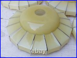 5 tulipes en opaline art déco