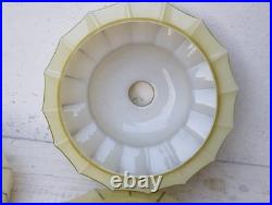 5 tulipes en opaline art déco