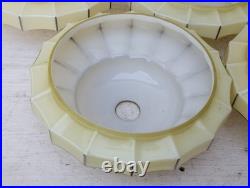 5 tulipes en opaline art déco