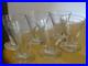 6 ANCIENS VERRES LIQUEUR CRISTAL GRAVURE PHENIX ART DECO 5,8 cm
