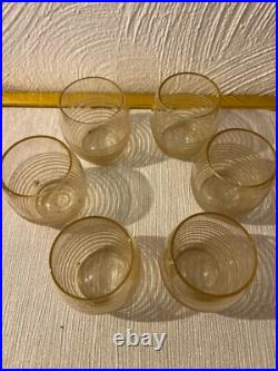 6 Petits verres à liqueur DAUM Nancy Art Deco
