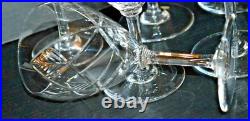 6 VERRES A EAU CRISTAL BACCARAT ASSOUAN avant 1930 feuilles stylisées ART DECO