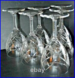 6 VERRES A EAU CRISTAL BACCARAT ASSOUAN avant 1930 feuilles stylisées ART DECO