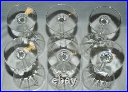 6 Verres À Vin Art Déco, Soufflés, Taillés, 14,4 Cm
