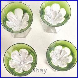 6 Verres En Cristal Taillé Val Saint Lambert Modele Anmaur Art Deco