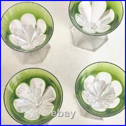 6 Verres En Cristal Taillé Val Saint Lambert Modele Anmaur Art Deco