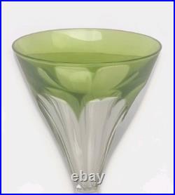 6 Verres En Cristal Taillé Val Saint Lambert Modele Anmaur Art Deco