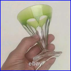 6 Verres En Cristal Taillé Val Saint Lambert Modele Anmaur Art Deco