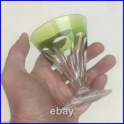 6 Verres En Cristal Taillé Val Saint Lambert Modele Anmaur Art Deco