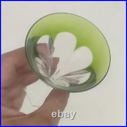 6 Verres En Cristal Taillé Val Saint Lambert Modele Anmaur Art Deco